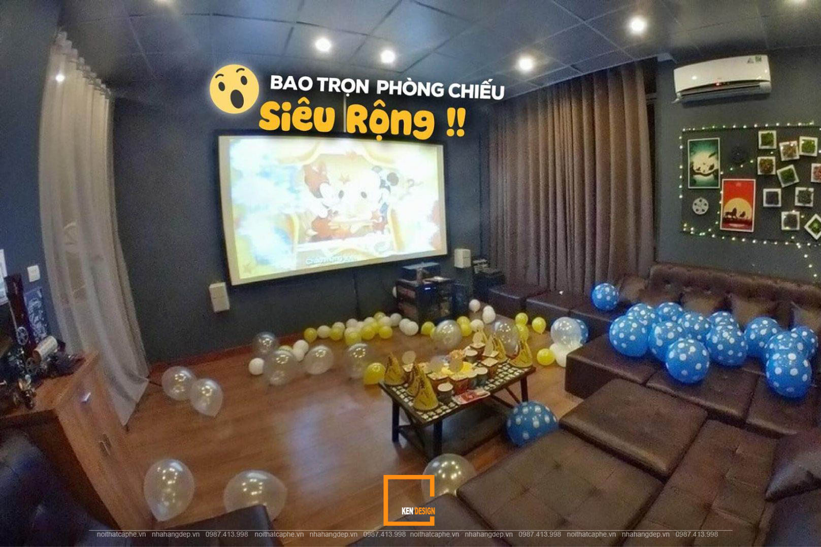 thiết kế quán cafe phim